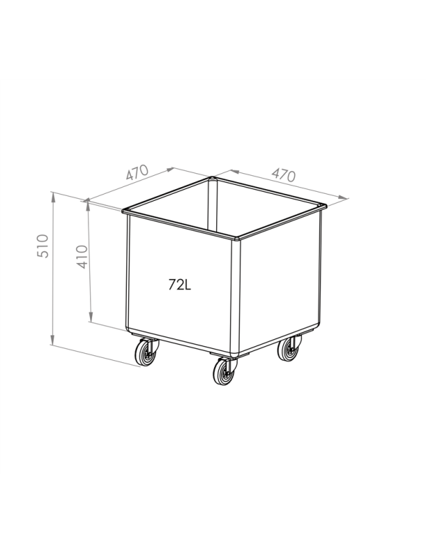Mobilny pojemnik na składniki 72L P2163