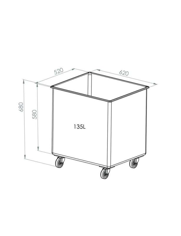 Mobilny pojemnik na składniki 135L P2165