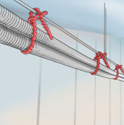 Wykrywalne opaski kulkowe 120x3.5 mm (100szt) - detektowalne i0248