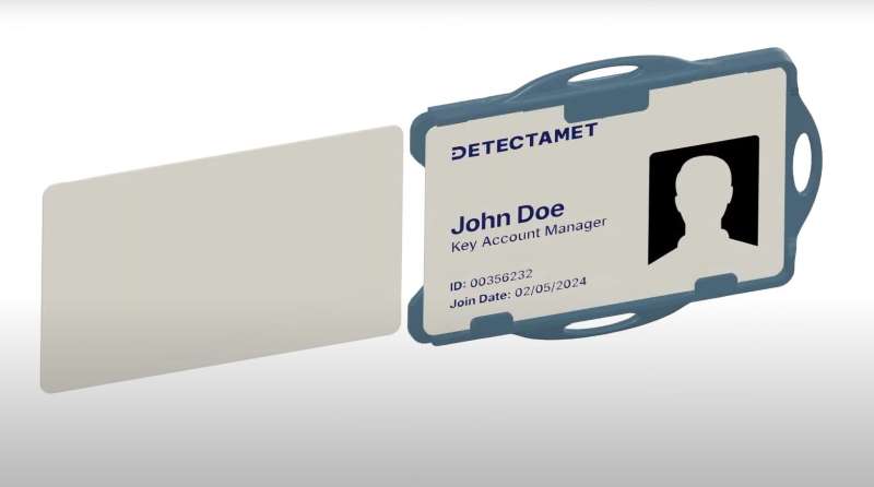 Ultra wykrywalny podwójny holder na kartę - Detectamet i0247