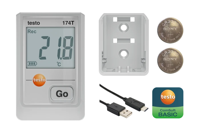 Mini rejestrator temperatury z USB-C Testo 174 T - biały