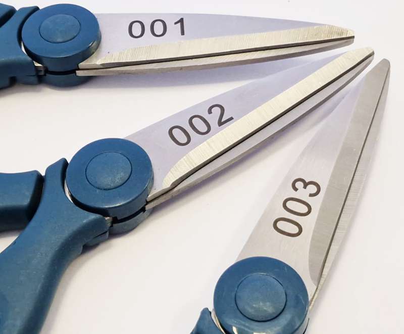 Ultra wykrywalne nożyczki przemysłowe - ostrza ze stali nierdzewnej Detectamet i0231 oznakowane 2