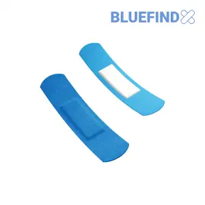 Plastry wykrywalne niebieskie TEKSTYLNE 19 x 72 mm - 100 szt. i0159