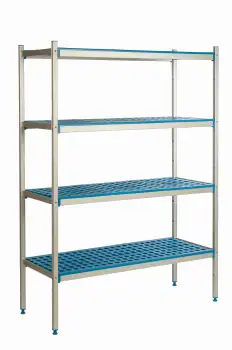 Regał magazynowy / do chłodni ALUSHELF 3730x600x1750 mm aluminiowy wolnostojący