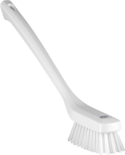 Szczotka do czyszczenia z długim uchwytem, wąska, twarda, 420 mm, biała, VIKAN 41855