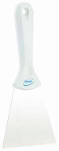 Ręczna skrobaczka ze stali nierdzewnej. 100 mm. biała | VIKAN 40095