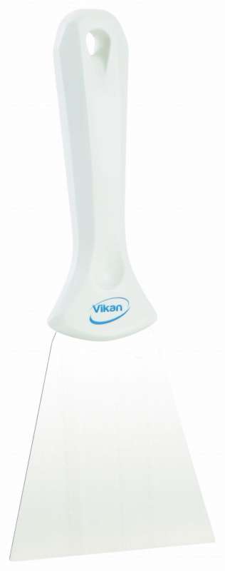 Ręczna skrobaczka ze stali nierdzewnej, 100 mm, biała | VIKAN 40095