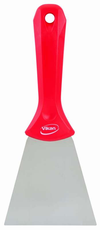 Ręczna skrobaczka ze stali nierdzewnej, 100 mm, czerwona | VIKAN 40094