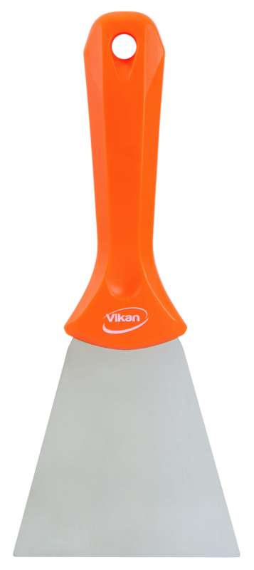 Ręczna skrobaczka ze stali nierdzewnej, 100 mm, pomarańczowa | VIKAN 40097