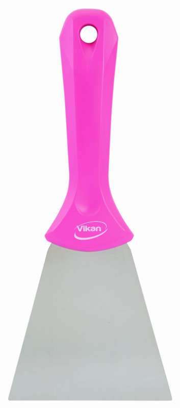 Ręczna skrobaczka ze stali nierdzewnej, 100 mm, różowa | VIKAN 40091