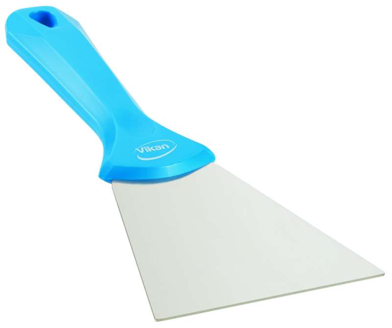 Ręczna skrobaczka ze stali nierdzewnej, 100 mm, niebieska | VIKAN 40093