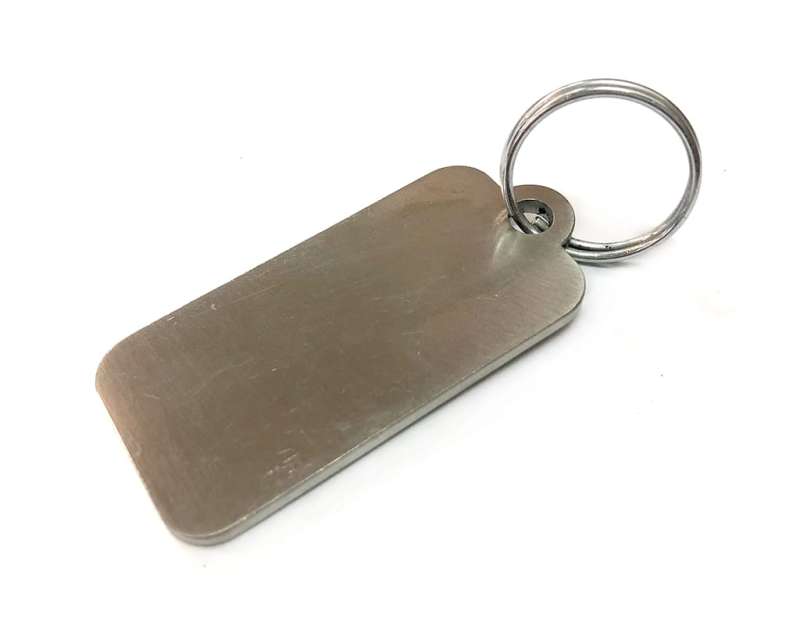 Brelok prostokąt ze stali nierdzewnej (25x55mm) P0528