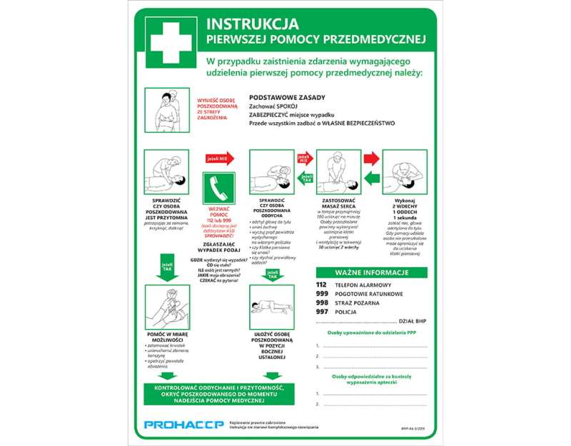 Instrukcja pierwszej pomocy P0023