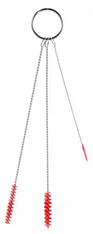Zestaw szczoteczek Ø2, Ø5, Ø6 mm, 150 mm, miękkie, czerwone | VIKAN 53624