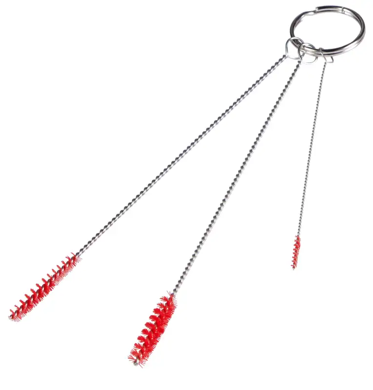 Zestaw szczoteczek Ø2, Ø5, Ø6 mm, 150 mm, miękkie, czerwone | VIKAN 53624