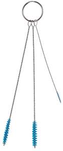 Zestaw szczoteczek Ø2. Ø5. Ø6 mm. 150 mm. miękkie. niebieskie | VIKAN 53623